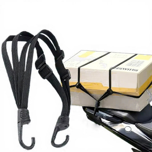 Adjustable Motorcycle Cargo Bungee Net with Hooks