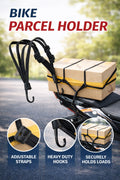 Adjustable Motorcycle Cargo Bungee Net with Hooks