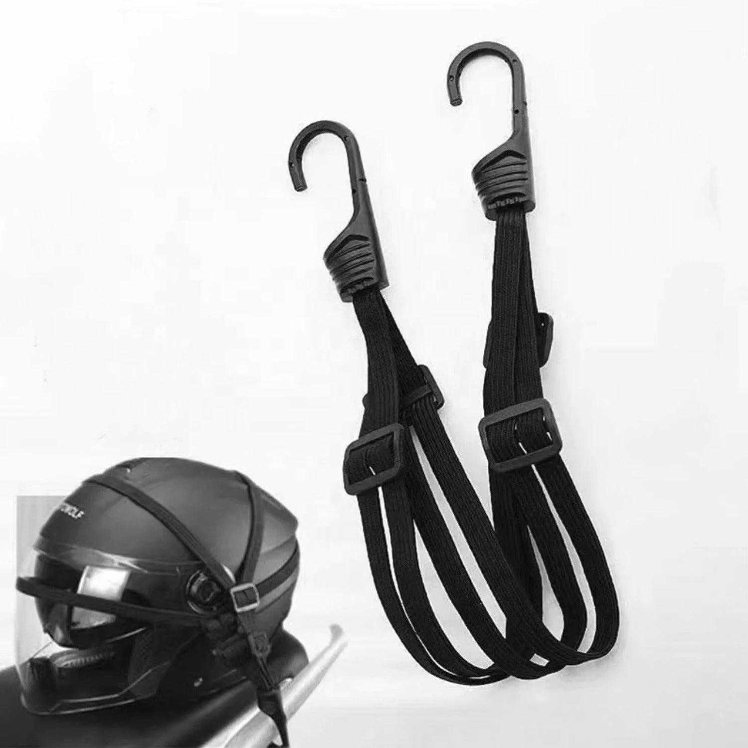 Adjustable Motorcycle Cargo Bungee Net with Hooks